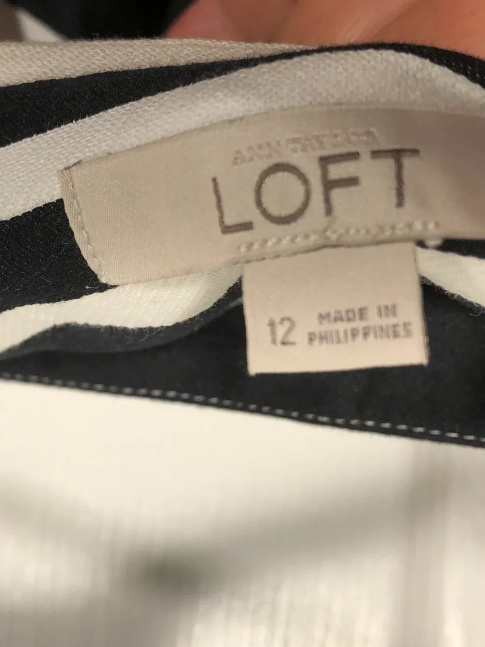 Loft black and white striped skirt, black/white, 12 - Picture 2 of 12